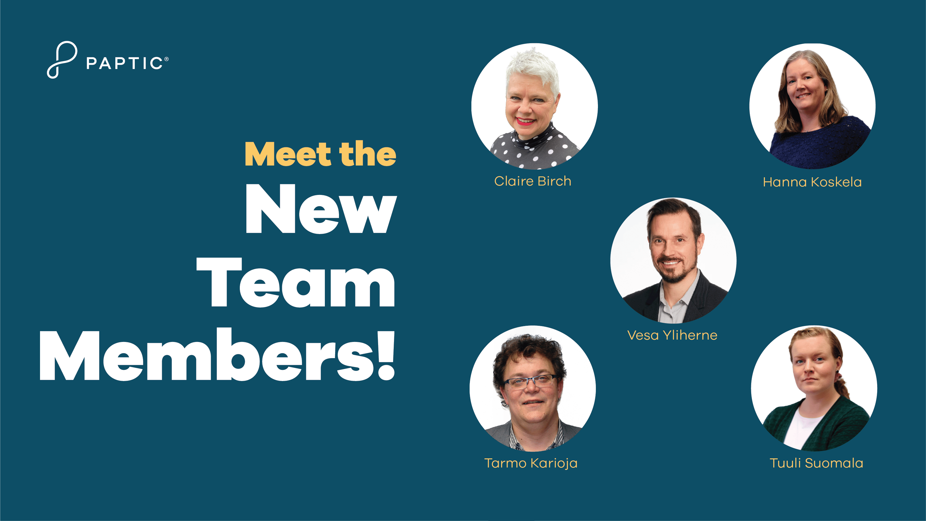 Meet the new team members of Paptic®