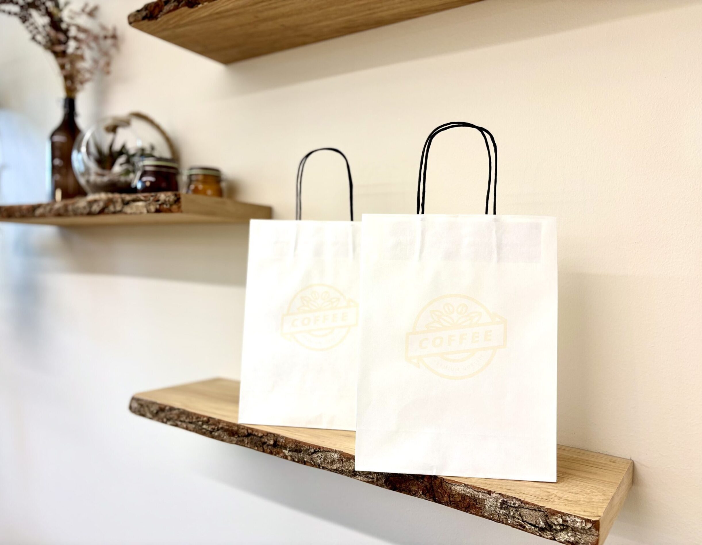 Paptic bag printed with coffee ink