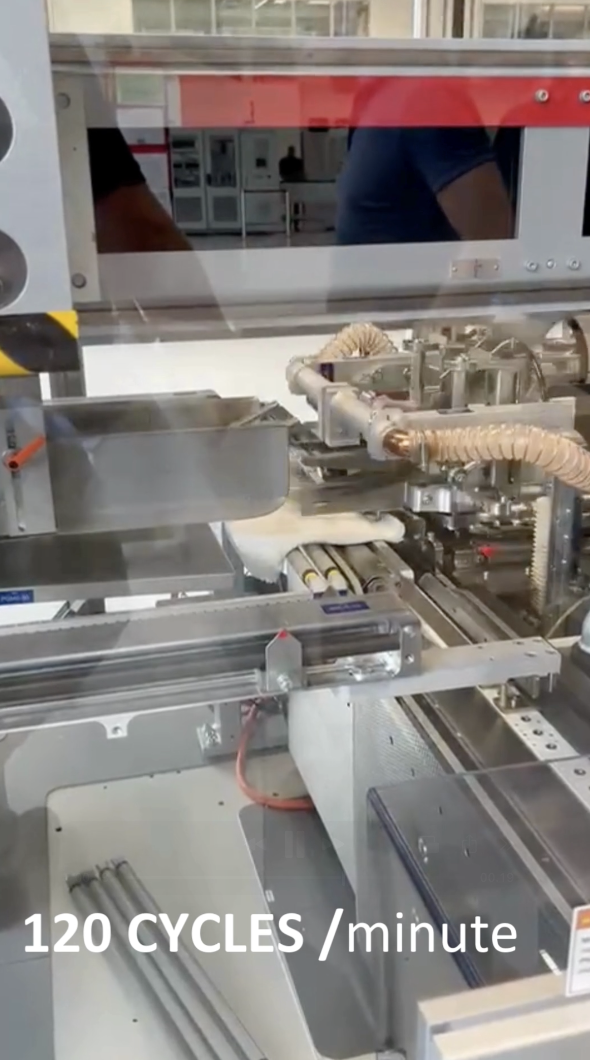 Paptic Neemann Optima co-operation. Paptic material running on hygiene packaging line